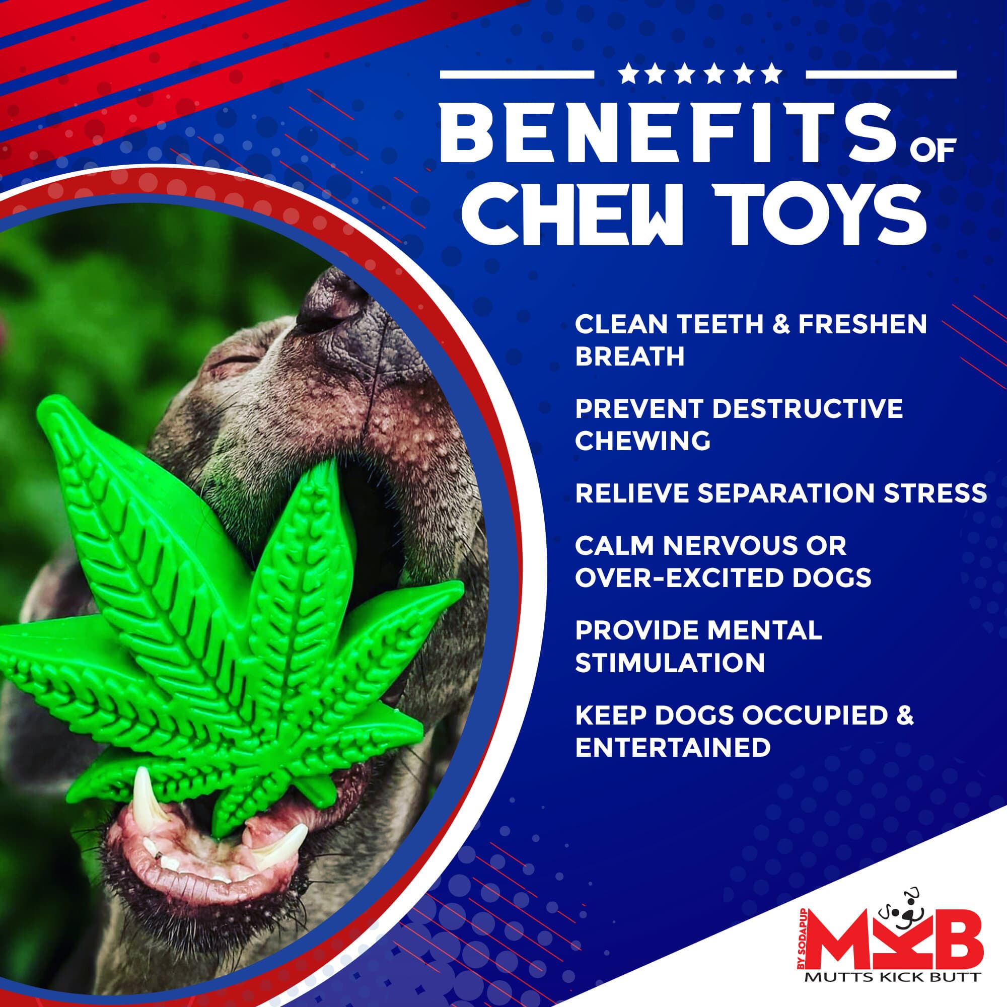 Colorado Maple Leaf Nylon Dog Chew Toy for Aggressive Chewers | USA Made - BIG FRENCHIES