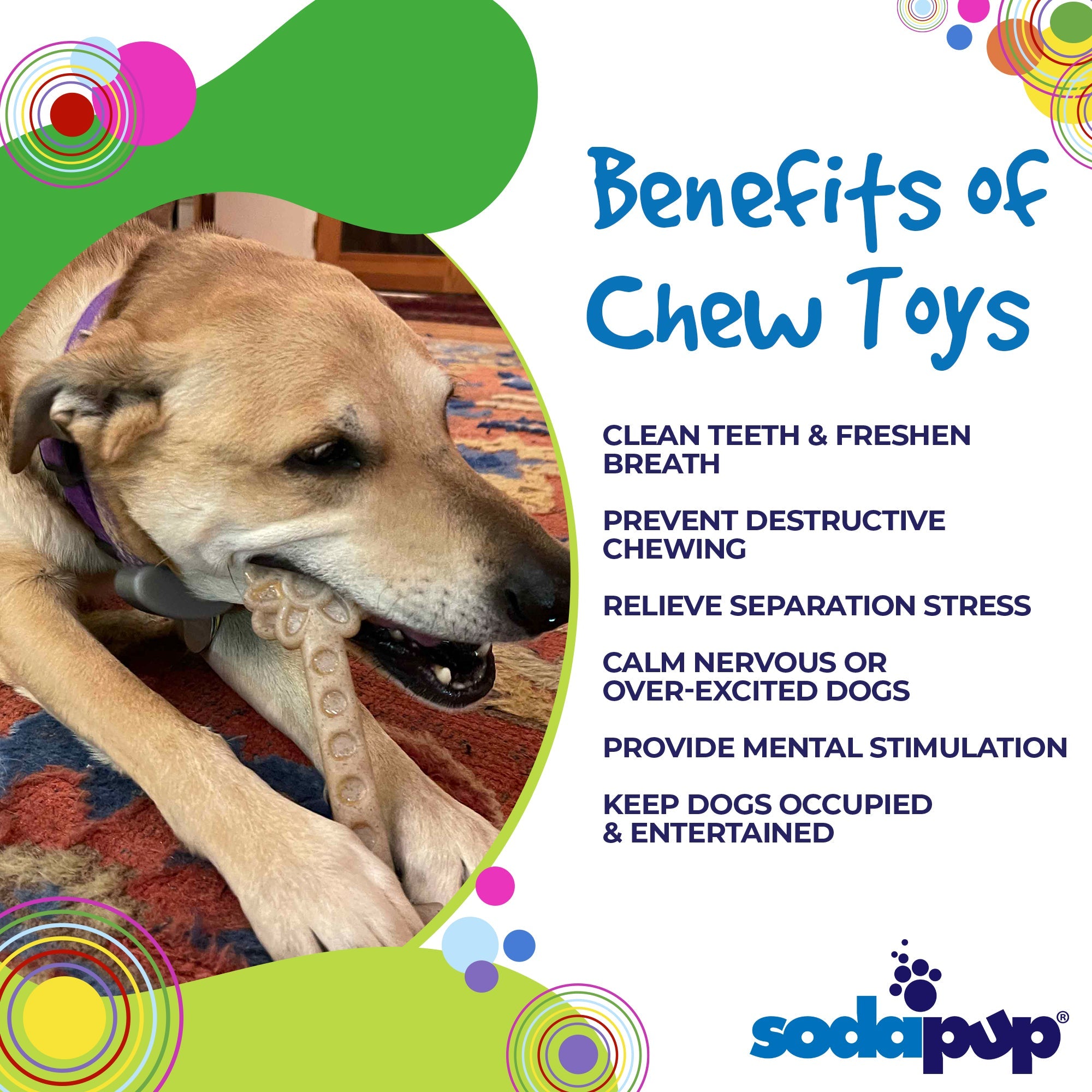 Flower Tower Nylon Chew Toy for Aggressive Chewers - USA Made Enrichment Toy - BIG FRENCHIES