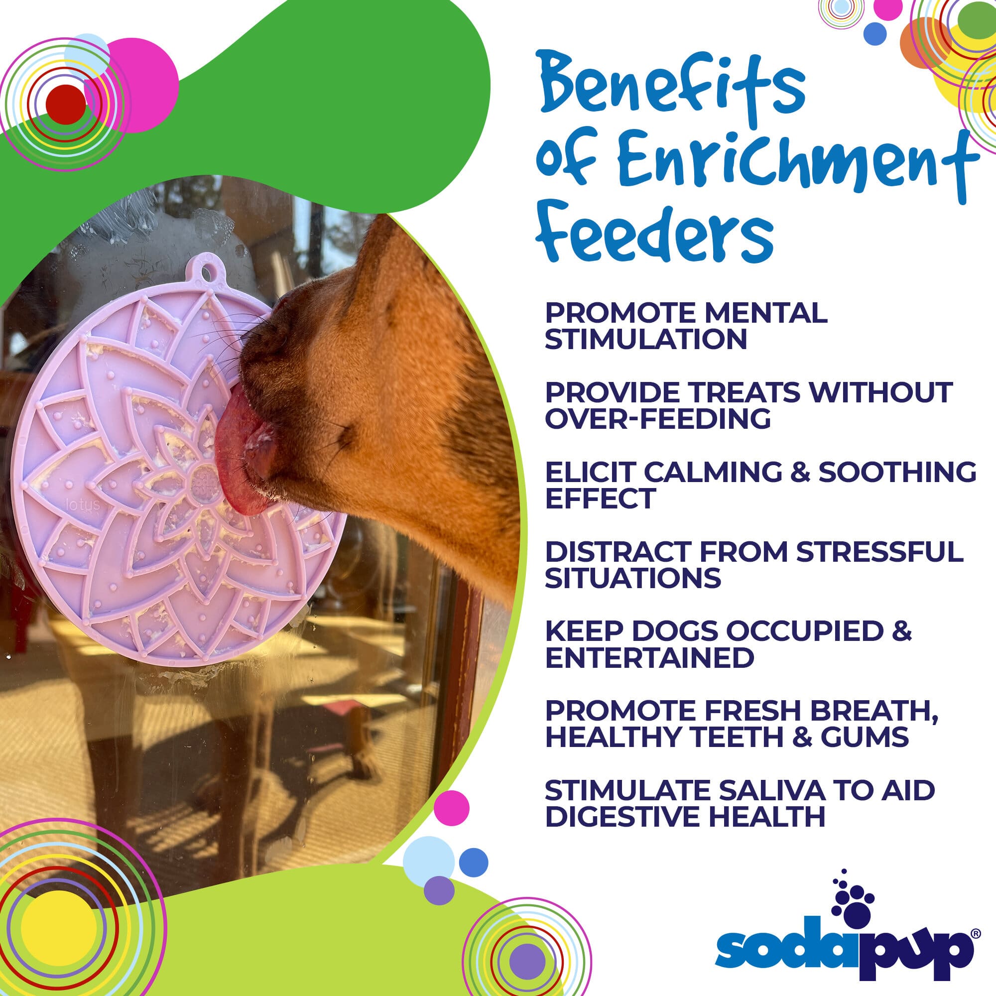 Lotus Design emat - Enrichment Lick Mat For Dogs and Cats - With Suction Cups | USA Made - BIG FRENCHIES
