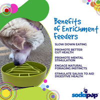 Pine Tree Christmas eBowl Deep Slow Feeder Dog Bowl for Enrichment | USA Made - BIG FRENCHIES