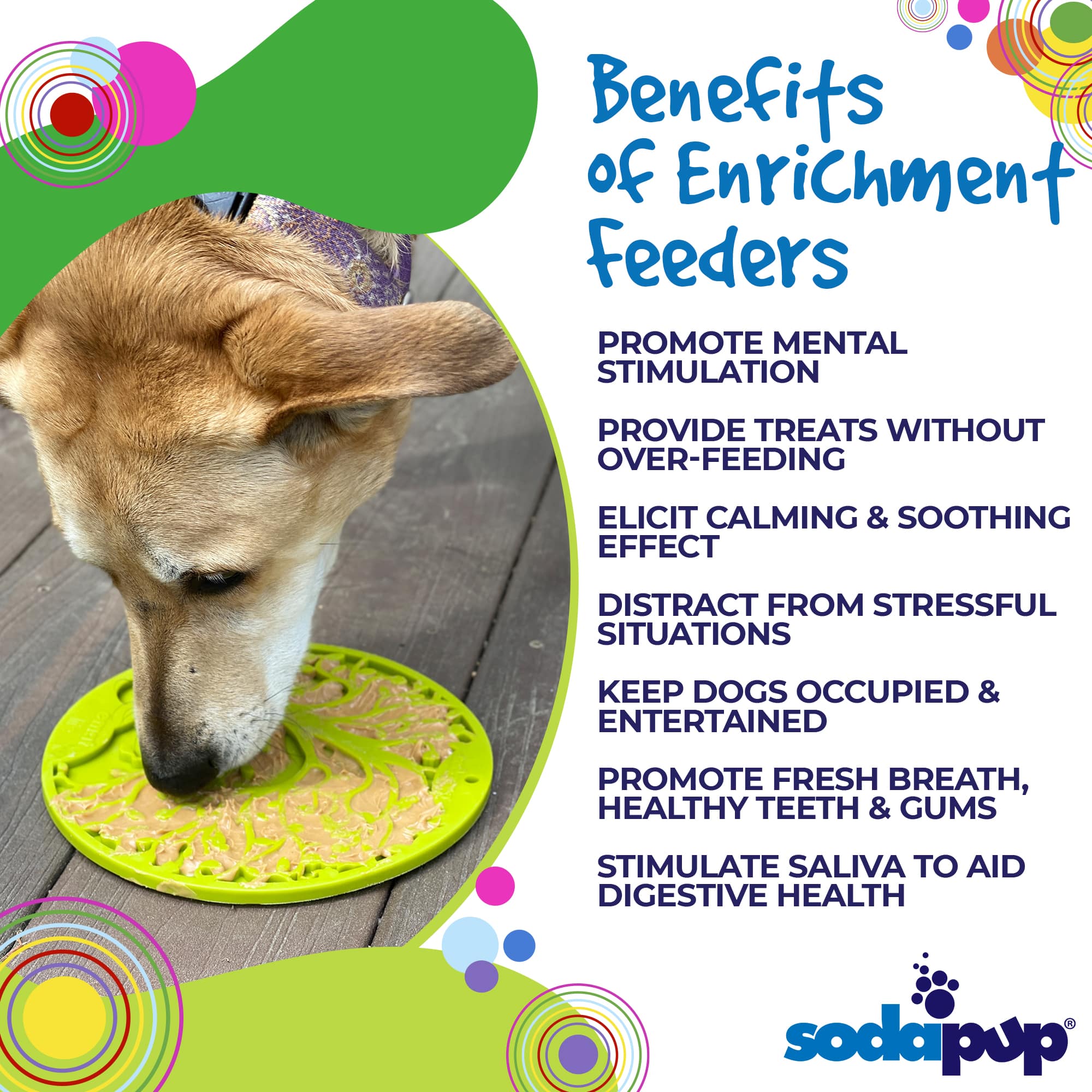 Tree of Life eMat - Enrichment Lick Mat For Dogs and Cats - With Suction Cups | Tree Design | USA Made - BIG FRENCHIES
