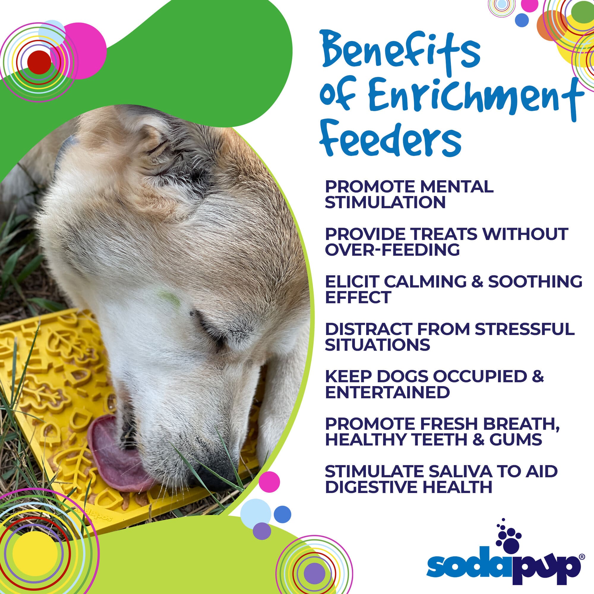 Autumn eMat - Enrichment Lick Mat For Dogs and Cats| Fall Leaves Design | SodaPup - BIG FRENCHIES