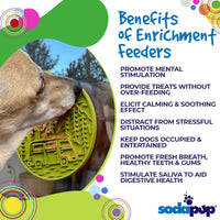 Camp eMat - Enrichment Lick Mat For Dogs and Cats - with Suction Cups | Retro Van Design | USA Made - BIG FRENCHIES