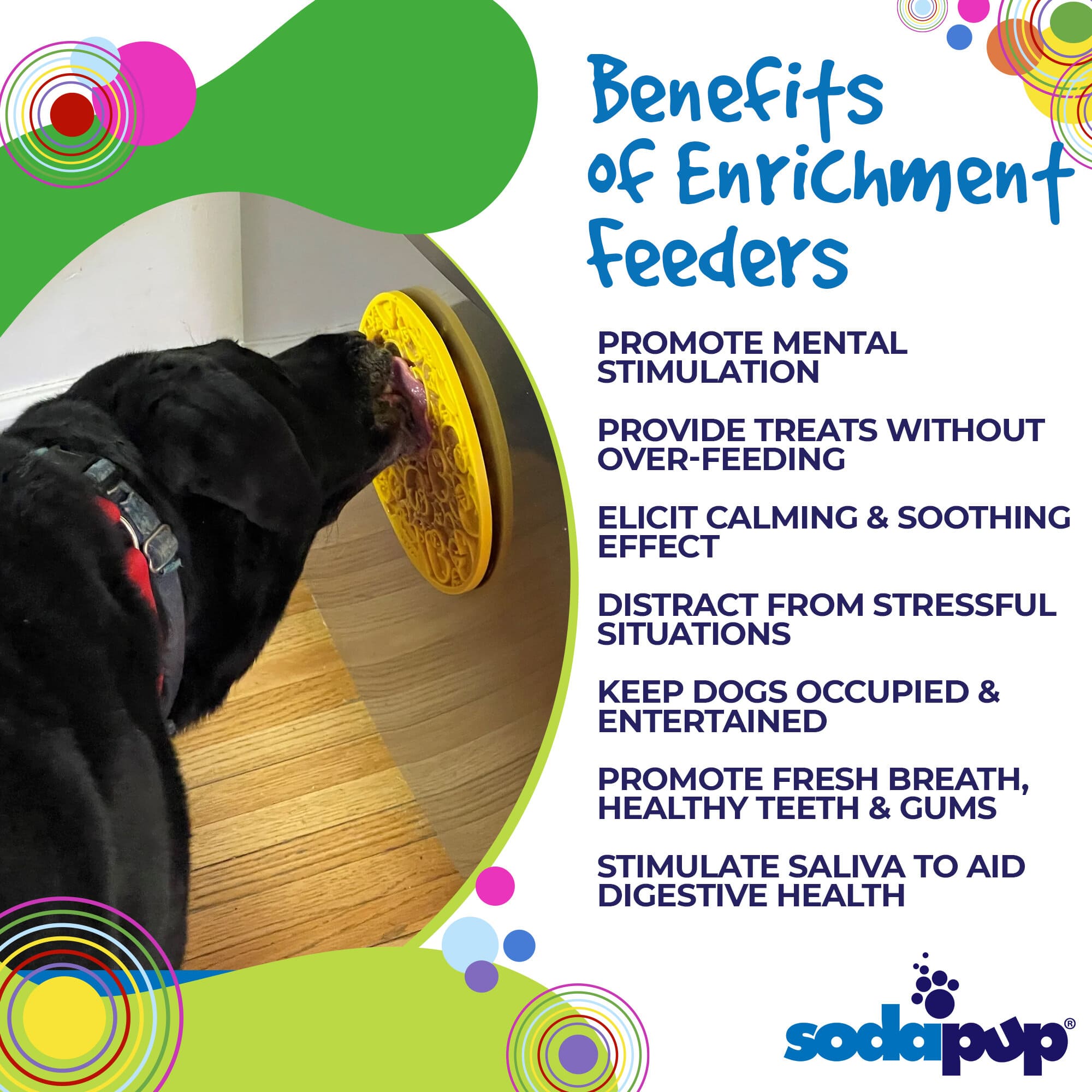 Rubber Duckies emat - Enrichment Lick Mat for Dogs and Cats - with Suction Cups | Bath Time Design | SodaPup USA Made - BIG FRENCHIES