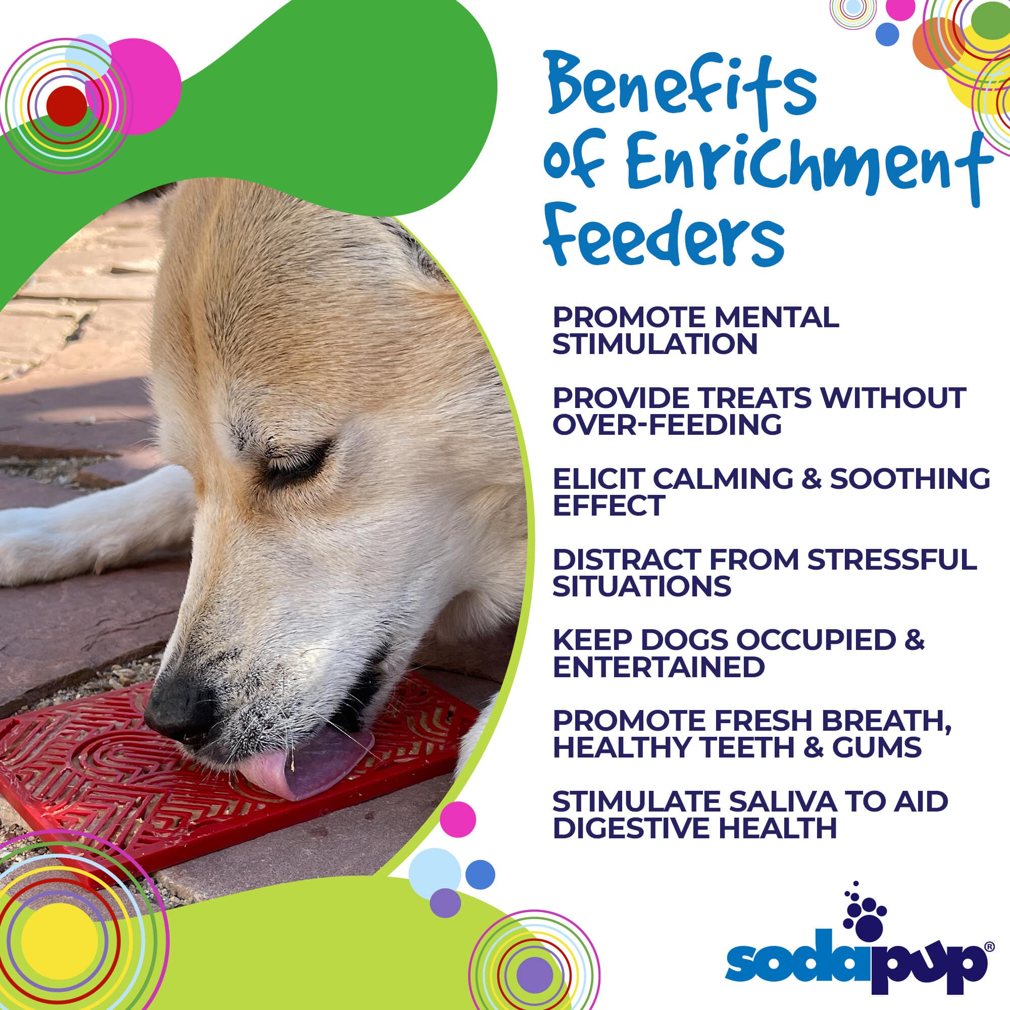 Love eMat - Enrichment Lick Mat for Dogs and Cats| Heart Design | SodaPup - BIG FRENCHIES
