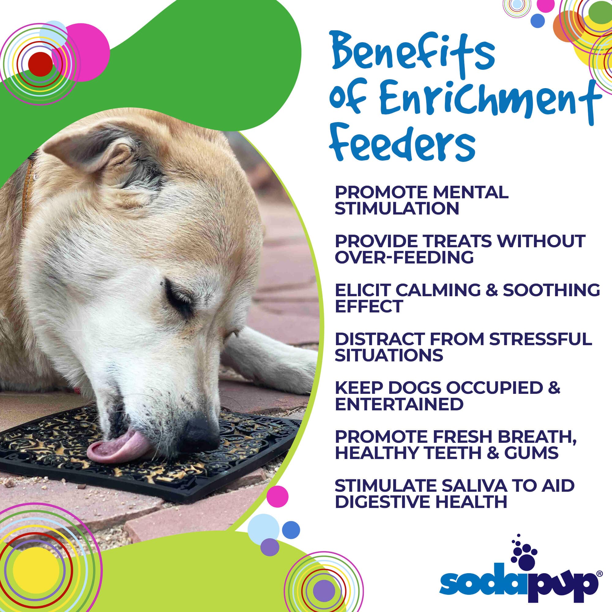 Zombie eMat - Enrichment Lick Mat for Dogs and Cats | Halloween Skull Design | SodaPup - BIG FRENCHIES