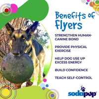 Magnum Bottle Top Flyer Rubber Frisbee for Heavy Chewers | Large | USA Made