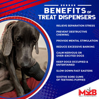 Magnum Sugar Skull Dog Chew Toy & Treat Dispenser - USA Made | SodaPup