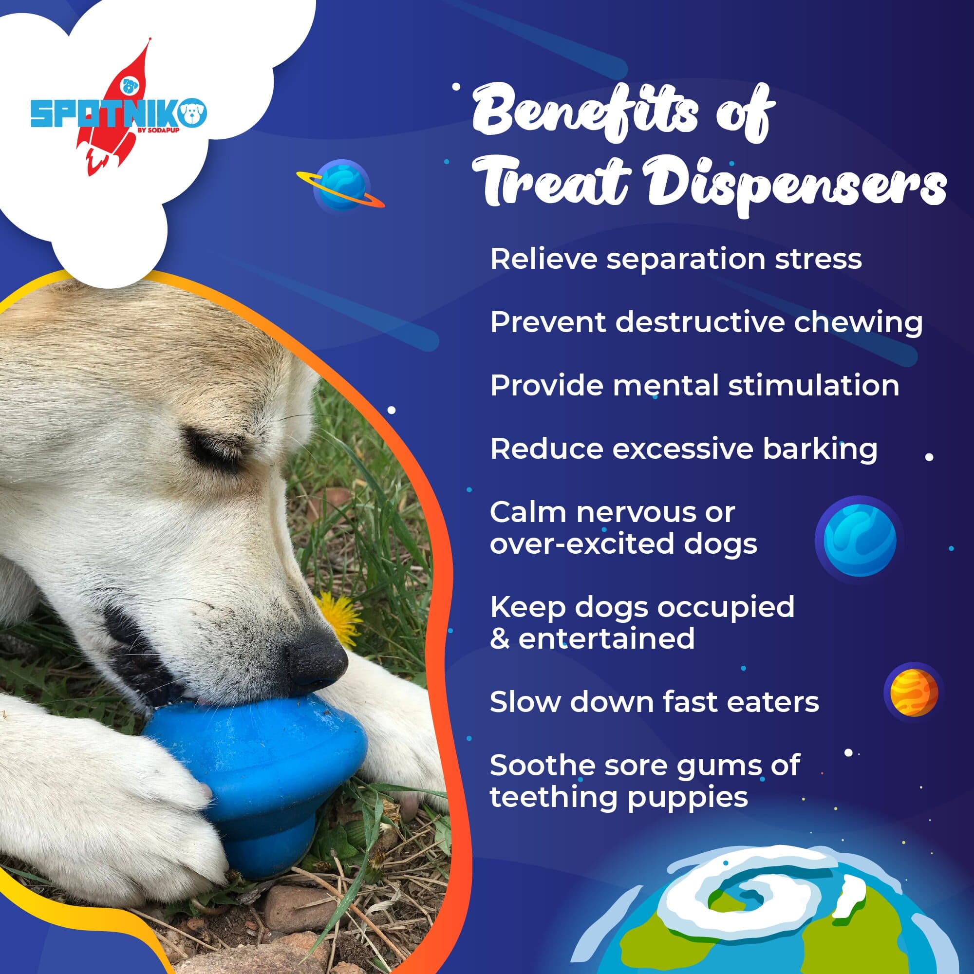 Flying Saucer Dog Toy - Durable UFO Chew Toy & Treat Dispenser | USA Made - BIG FRENCHIES