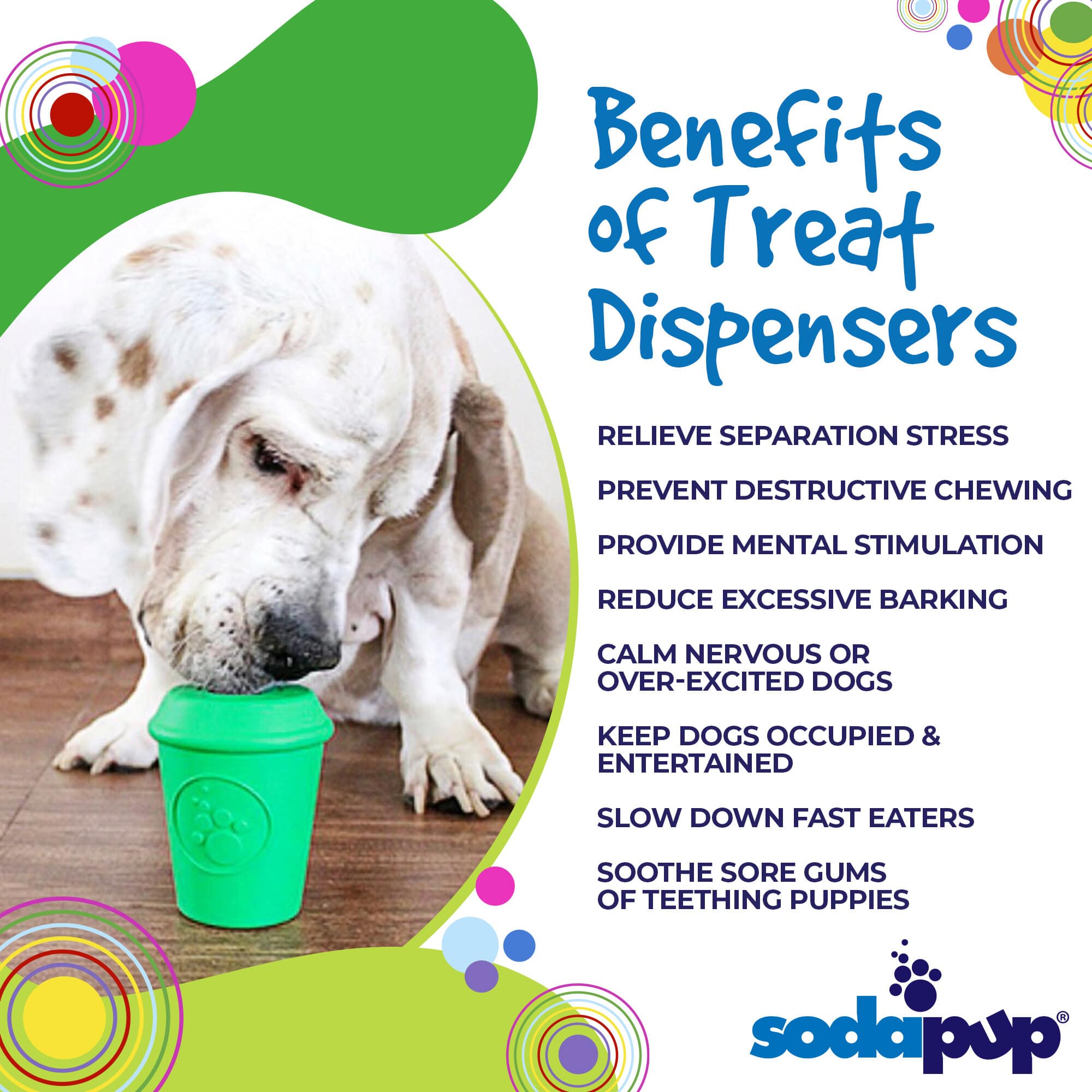 Coffee Cup Rubber Dog Chew Toy for Power Chewers | Treat Dispenser | USA Made - BIG FRENCHIES