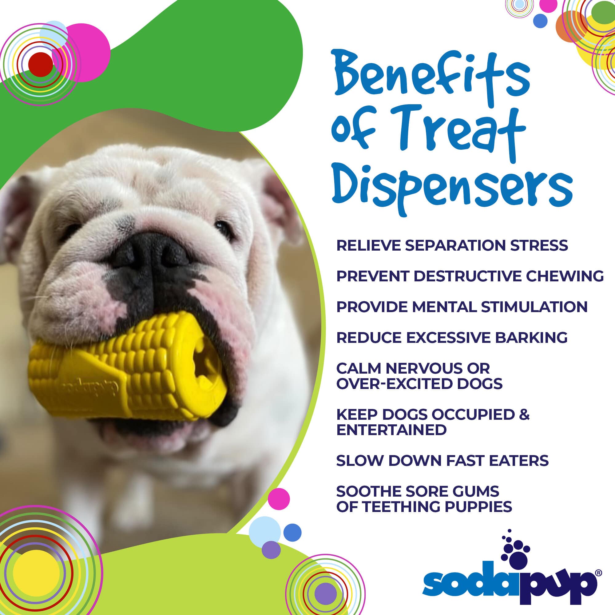 Corn on the Cob Dog Toy - Durable Rubber Treat Dispenser | USA Made - BIG FRENCHIES