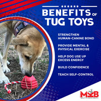 Heart on a String Dog Toy - Durable Rubber Tug Toy for Large Dogs | USA Made - BIG FRENCHIES