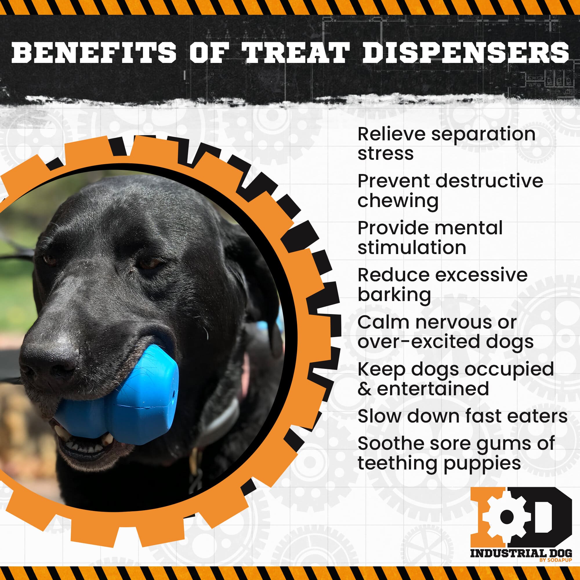 Double Trouble Dog Toy - Dual Chamber Treat Dispenser for Large Dogs | USA Made - BIG FRENCHIES