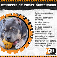 Gear eDispenser - Durable Rubber Yak Chew Holder & Treat Pocket | USA Made - BIG FRENCHIES