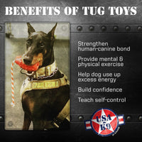 USA-K9 Grenade Shaped Rubber Dog Toy - Chew, Treat Dispenser & Tug Toy | USA - Army Green - BIG FRENCHIES