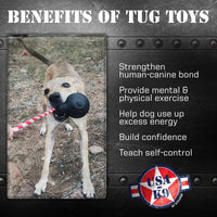 USA-K9 Magnum Skull - Black Magnum Rubber Chew Toy for Extreme Chewers | USA Made - BIG FRENCHIES