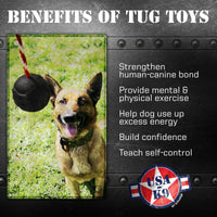 USA-K9 Magnum Stars and Stripes Rubber Dog Toy | K9 Handler Reward Toy | USA Made - BIG FRENCHIES