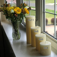 4" White Beeswax Pillar Candle Set - BIG FRENCHIES