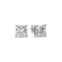 Princess-Cut Diamond Solitaire Stud Earrings (1 - 10ct | GIA & IGI Certified)