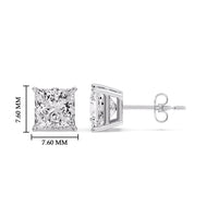 Princess-Cut Diamond Solitaire Stud Earrings (1 - 10ct | GIA & IGI Certified)