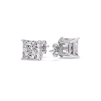 Princess-Cut Diamond Solitaire Stud Earrings (1 - 10ct | GIA & IGI Certified)