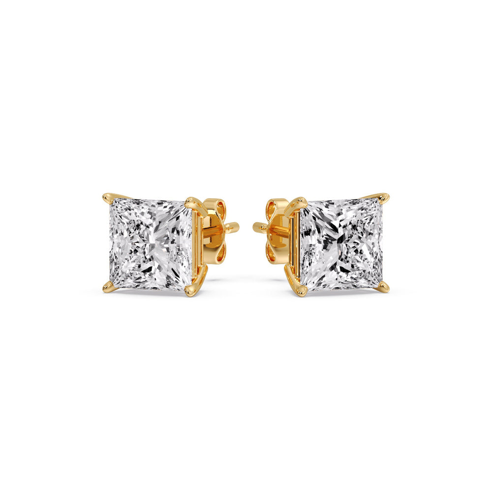 Princess-Cut Diamond Solitaire Stud Earrings (1 - 10ct | GIA & IGI Certified)