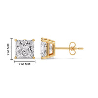 Princess-Cut Diamond Solitaire Stud Earrings (1 - 10ct | GIA & IGI Certified)