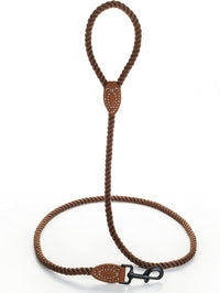 4 feet rope dog leach with lather handle - BIG FRENCHIES