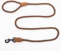 4 feet rope dog leach with lather handle - BIG FRENCHIES