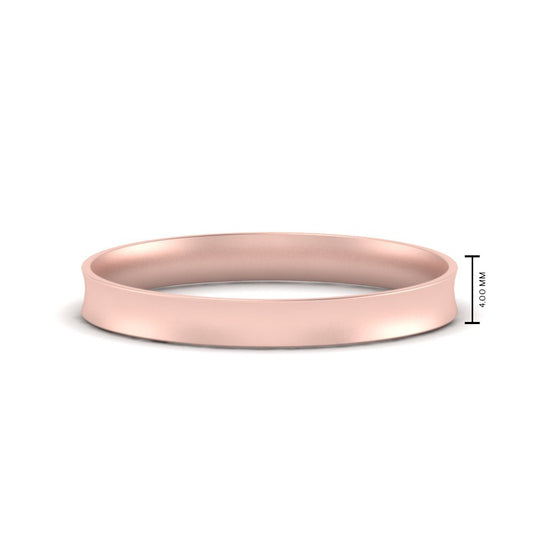 4 mm Comfort Fit Concave Mens Band