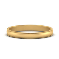 Milgrain Matte Finish Mens Band