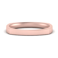 Square Comfort Fit Mens Wedding Band