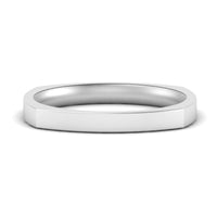 Square Comfort Fit Mens Wedding Band