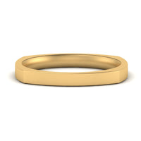 Square Comfort Fit Mens Wedding Band