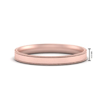 4 mm Milgrain Comfort Fit Mens Wedding Band
