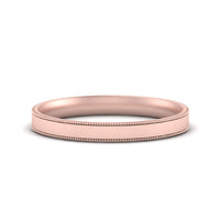 4 mm Stepped Edge Comfort Fit Flat Mens Band