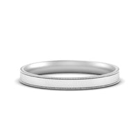 4 mm Stepped Edge Comfort Fit Flat Mens Band
