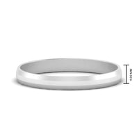 Wedding Band Beveled Edge Matte