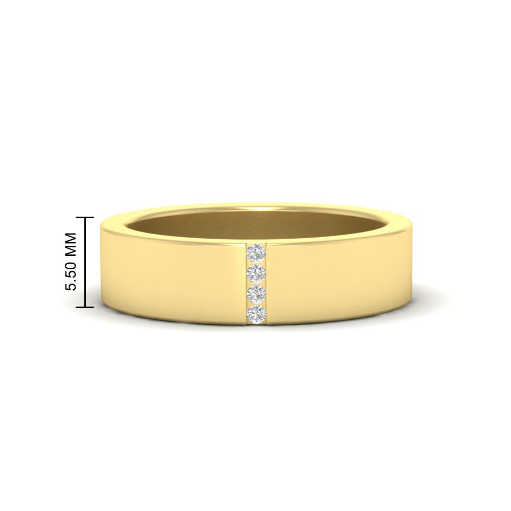 4 Stone Diamond Wedding Band Ring