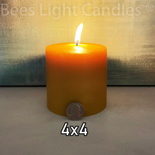 4" x 4" Beeswax Pillar Candles - BIG FRENCHIES