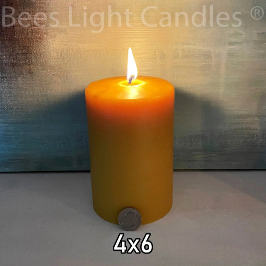 4" x 6" Beeswax Pillar Candles - BIG FRENCHIES
