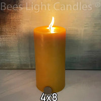 4" x 8" Beeswax Pillar Candles - BIG FRENCHIES