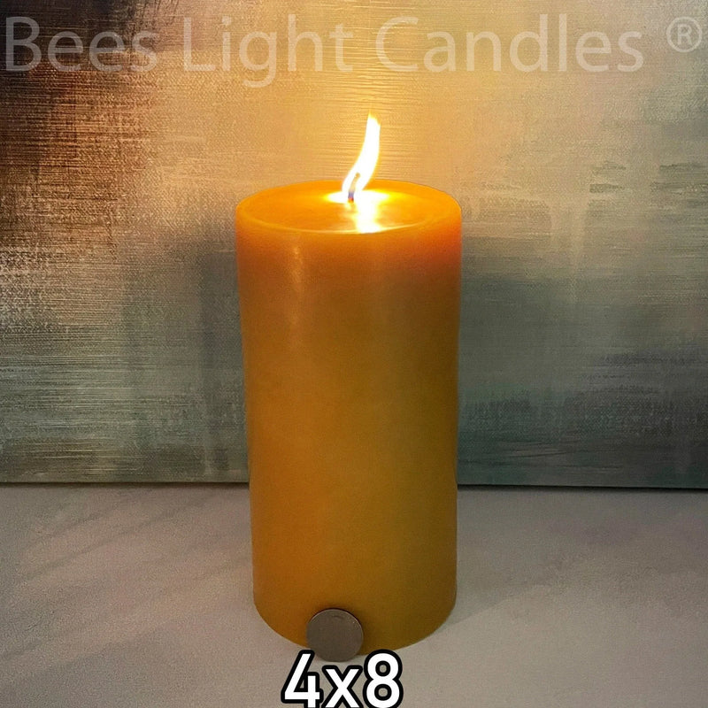 4" x 8" Beeswax Pillar Candles - BIG FRENCHIES