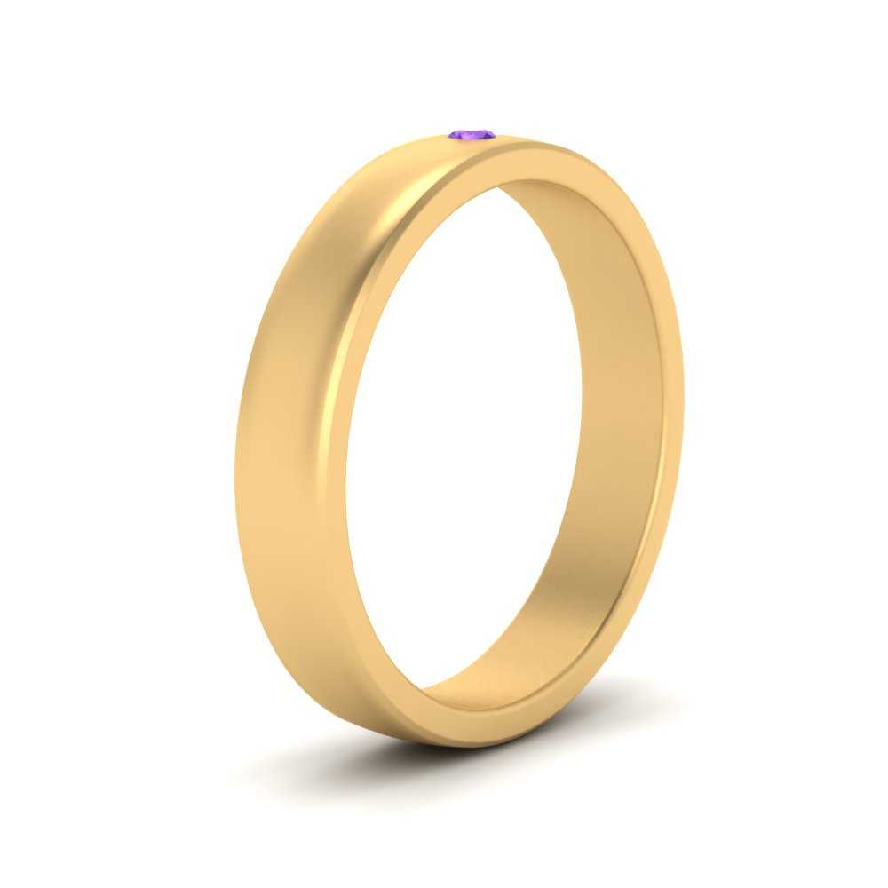 Round Diamond Classic Mens Band