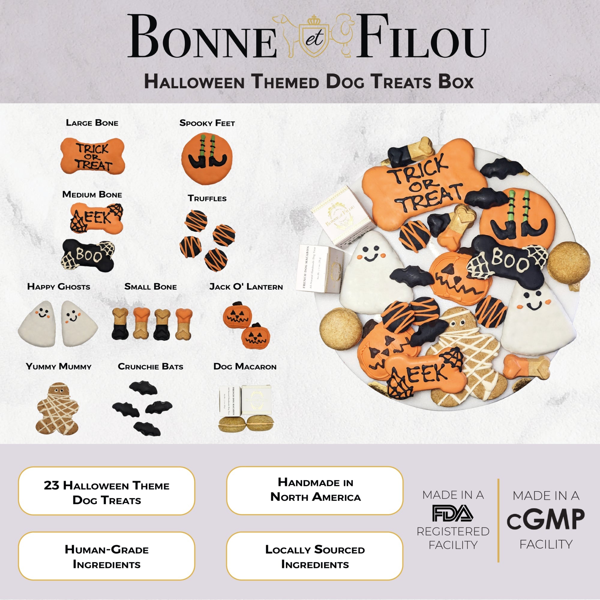 Halloween Themed Dog Treats Gift Box - BIG FRENCHIES