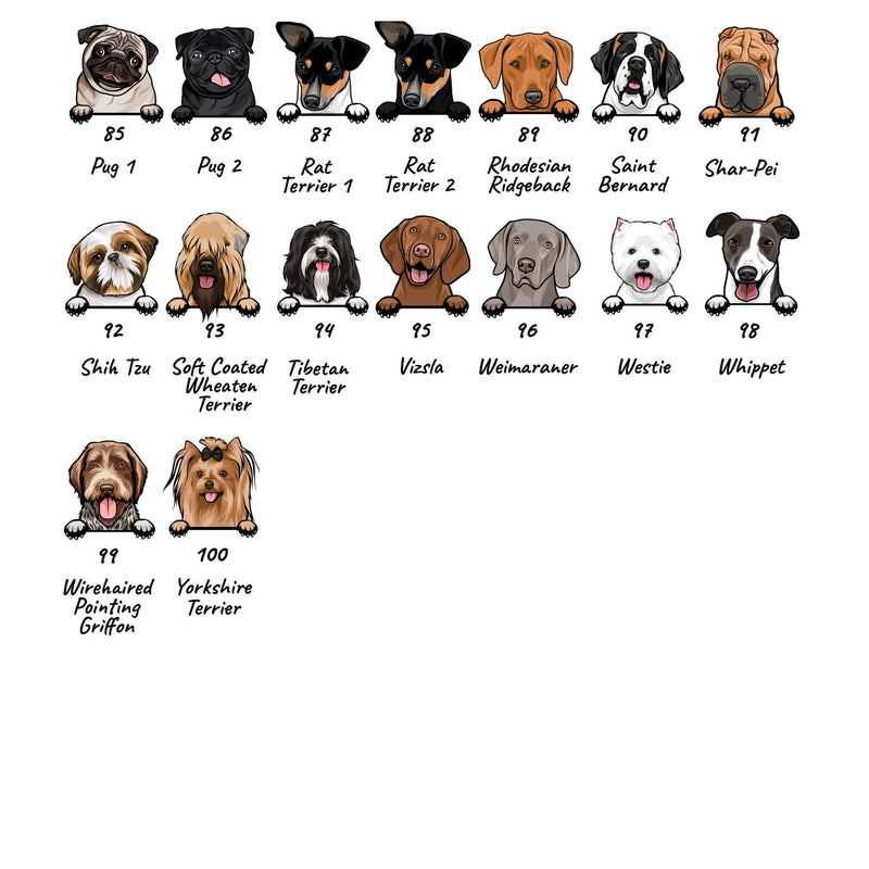Custom & Personalized Dog Breeds Baby Onesie Gift for Baby Shower, Pregnancy Announcement, Newborn Gift, New Sibling