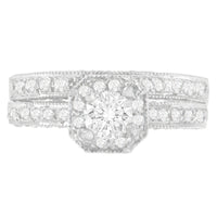 14K White Gold 1 ct. TDW Round Cut Diamond Ring (G-H, I1-I2)