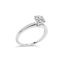 14K White Gold 1.0 Cttw Round Lab Grown Diamond 4 Prong Solitaire Engagement Ring (F-G Color, VS2-SI1 Clarity) - Ring Size 7
