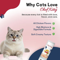 Lickable Cat Treats Grain Free Taurine High Protein Puree Toppers 20 Tubes