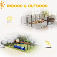 Dog Playpen for Indoor Outdoor, 24 Panels 39" H Puppy Playpen with Lockable Door, DIY Shape Pet Exercise Fence, Gray